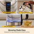 thumbnail image 2 of Cuckoo Electric Tea Kettle With Infuser Glass Electric Kettle With Multi-Temperature Control Easy To Read Led Lights 1.7 Liter Capacity Tea Maker Pot (Ck-G170Bs), 2 of 7