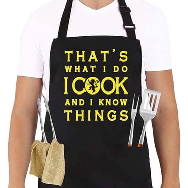 Aidoshy Tabliers pour Hommes Tabliers pour Chefs - Tabliers Textés pour Hommes et Femmes Cadeau de Pâtisserie de la Saint-Valentin Tablier de Cuisine pour Hommes 2 Poches pour Chef, Tablier de Dessin pour BBQ en Vrac