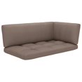thumbnail image 2 of vidaXL Coussins de Palette 3 Pcs Tissu Taupe, 2 of 5