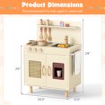thumbnail image 3 of Gymax Cuisine de Jeu avec Machine à Glaçons Réaliste Accessoires de Cuisinière et Rangement pour Évier à Eau Jaune, 3 of 10