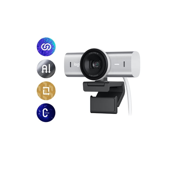 Logitech Master Series MX Brio - Caméra de Diffusion en Direct - Couleur - 8,5 Mpx - 3840 x 2160 - 1080p, 4K - audio - USB-C