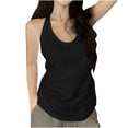 thumbnail image 1 of Timegard Tank Top for Women Racerback U Neck Sleeveless Slim Fitting Comfy Casual Workout Basic Tee, 1 of 4