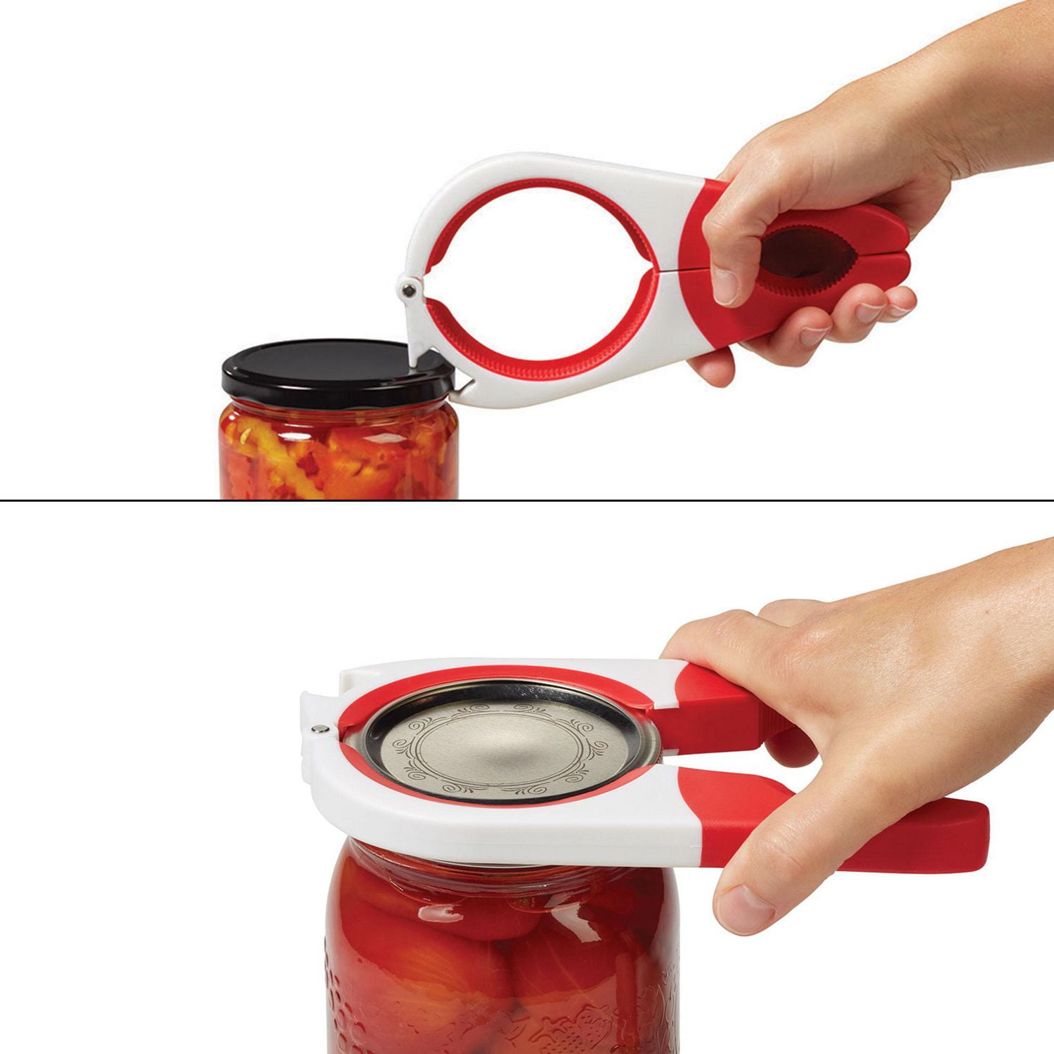 Starfrit Multitool Opener, Opens Lids of All Sizes, Non-Slip Handles for Secure Grip, Built-In Seal Popper, Jar and Bottle Opener Tool, Easy to Use, Dishwasher Safe
