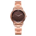 thumbnail image 1 of XYCCA Montre à Quartz de Mode Style Simple Montre-Bracelet Décontractée (Or Rose+marron)-081601, 1 of 1