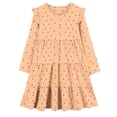 thumbnail image 4 of JDQJBZ Robe à Manches Longues pour Enfants, Imprimé de Cœurs, à Volants Superposés, Tenue d'Été Décontractée, 4 of 5