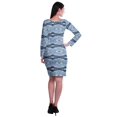 thumbnail image 3 of Moomaya Womens Full Sleeve Printed Midi Length Printed Bodycon Dress, 3 of 6
