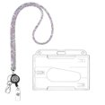 thumbnail image 1 of Cosmug Bling Crystal Rhinestone Lanyard Keychain | Sparkly Id Badge Holder for Women & Kids | Adjustable Neck Strap for Keys, Wallet & Cards | Teacher Student Accessory, H, 1 of 8