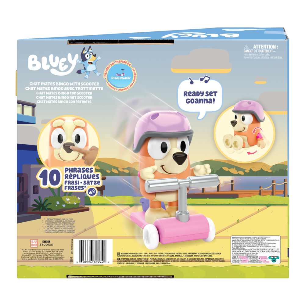 Figurine et accessoire Bluey Chat Mates Scooter Bingo