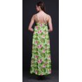 thumbnail image 3 of Bimba Robe Longue Maxi de Soirée pour Femmes en Rayonne à Imprimé Floral, Dos Nu, à Bretelles Spaghetti - Grande, 3 of 5