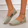 thumbnail image 1 of LSLJS Women's Summer New Buckle Fish Mouth Sandals Solid Color Flat Shoes, Flats Shoes, 1 of 8