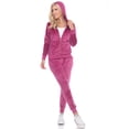 thumbnail image 1 of White Mark Ensemble de Survêtement en Velours pour Femmes, 2 Pcs, 1 of 5