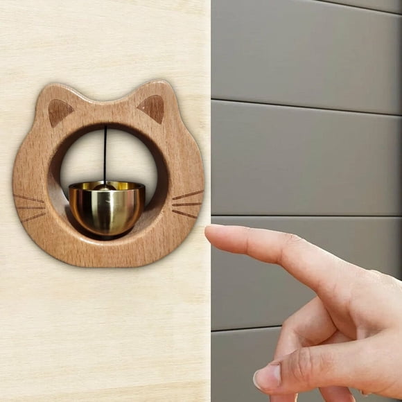 Ornement de Porte Carillon Éolien en Laiton Massif - Cloche Suspendue Décorative pour Entrée pour Espaces Intérieurs/extérieurs, Cadeau de Pendaison de Crémaillère