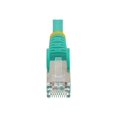 thumbnail image 2 of StarTech.com 15ft CAT6a Ethernet Cable - Aqua - Low Smoke Zero Halogen (LSZH) - 10GbE 500MHz 100W PoE++ Snagless RJ-45 w/Strain Reliefs S/FTP Network Patch Cord - Patch cable - RJ-45 (M) to RJ-45 (M) - 15 ft - S/FTP - CAT 6a - IEEE 802.3bt - halogen-free, molded, snagless, stranded - aqua, 2 of 5