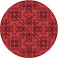 thumbnail image 1 of Ahgly Company Machine Washable Indoor Round Transitional Red Area Rugs, 6' Round, 1 of 7