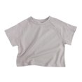 thumbnail image 1 of T-Shirts à Manches Raglan Unies Unisexes pour Enfants, Hauts Décontractés Légers à Col Rond pour Enfants, Été, 1 of 7