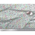 thumbnail image 2 of Soimoi Modal Satin Fabric Leaves,Butterfly & Flower Print Fabric by Yard 42 Inch Wide, 2 of 3