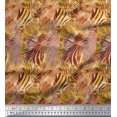 thumbnail image 1 of Soimoi Yellow Georgette Viscose Fabric Leopard & Wild Animal Skin Decor Fabric Printed BTY 42 Inch Wide, 1 of 3