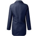 thumbnail image 5 of Pompotops Femmes Uni à Manches Longues Manteau de Bureau Cardigans Complet Veste Longue Hauts Liquidation, 5 of 5