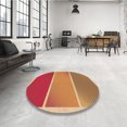 thumbnail image 4 of Ahgly Company Tapis de Zone Carré Orange Lavable en Machine, 6 Pieds Carré, 4 of 7