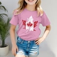 thumbnail image 2 of PMVFHDE Canada T-Shirt Imprimé Feuille d'Érable pour la Fête du, Manches Courtes, Col Rond, Été, Coupe Décontractée, Basique, 2 of 4