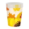 thumbnail image 2 of Amzcrzy Paper Tableware Thanksgiving Paper Plates Festive Fall Pumpkin and Maple Leaves Pattern Disposable Tableware for Fall Harvests Party Christmas Decorations Halloween Decorations Fall Decor, 2 of 6