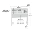thumbnail image 3 of Sauder La Collection Shoal Creek Tête de lit, Finition Soft White, 411905, 3 of 4