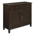 thumbnail image 1 of Atlin Designs Wood Dark Chestnut Brown Storage Cabinet Rectangular Adjustable Shelves 40"W x 15"D x 36"H Assembly Required, 1 of 10