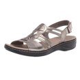 thumbnail image 1 of Liquidation d'Économies d'Été! PEZHADA Sandales pour Femmes, Sandales à Semelle Compensée pour Femmes, Sandales Mode pour Dames à Talon Compensé Confortables à Bout Rond avec Boucle Sandales Décontractées Chaussures Or, 1 of 6