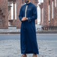 thumbnail image 2 of Wdgfv Caftan pour Homme Thobe Coton Manches Longues Brodé Col Montant Arabe Ample Robe pour Homme, 2 of 4