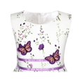 thumbnail image 4 of Robe Fille Violette Papillon Fleur Robe de Fête 7-8 Ans, 4 of 8