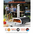 thumbnail image 2 of VEVOR Dual Fuel Pizza Oven Outdoor, 12 in Wood Fire & Propane Gas Pizza Oven, Portable Pellet & Propane Pizza-Maker with Thermometer, Iron Spray Black Shell Pizza-Cook, 2 of 9