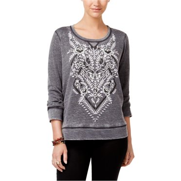 Style & Co. Chandail à Imprimé Matelassé pour Femmes, Gris, Petit