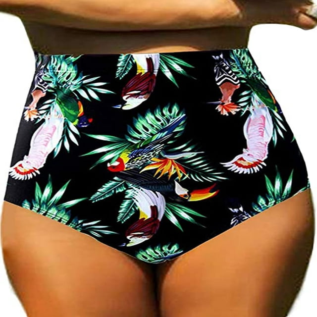 MesaSe Bas de Bikini Taille Haute pour Femmes Grande Taille