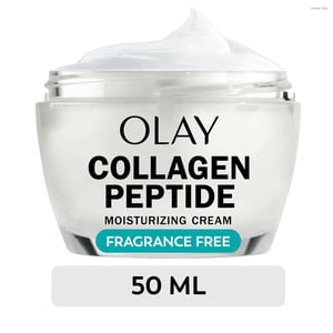 Olay Collagène Peptide Hydratant visage, Crème visage raffermissante, Sans parfum, Non-Greasy - Hydratant, anti-âge, antirides, soins de la peau plumping 50 mL