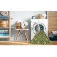 thumbnail image 2 of Ahgly Tapis d'Intérieur Lavable en Machine Carré Jaune-Vert, 6 Pieds Carré, 2 of 7