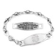 thumbnail image 1 of MedicEngraved Stainless Steel Custom Medical Alert Bracelet - 6mm Infinity Link, 1 of 7
