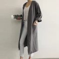 thumbnail image 5 of Kcodviy Women's Solid Color with Long Open Cardigans for Women Pockets Mid Length Cardigan Open Back Sweater Casual Jacket, 5 of 5