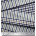 thumbnail image 2 of Soimoi Japan Crepe Satin Fabric Window Pane Check Printed Fabric 1 Yard 42 Inch Wide, 2 of 3