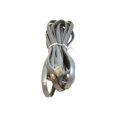 thumbnail image 2 of Monoprice - Phone cable - RJ-12 (6 pin) (M) to RJ-12 (6 pin) (M) - 14 ft - flat - silver satin, 2 of 2