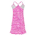 thumbnail image 4 of Jamicy Pyjama pour Femmes Sans Manches pour la Saint-Valentin pour Femmes Hauts Sans Manches avec Shorts Ensemble de Pyjama Décontracté Imprimé Colorblock Ourlet à Volants, 4 of 5