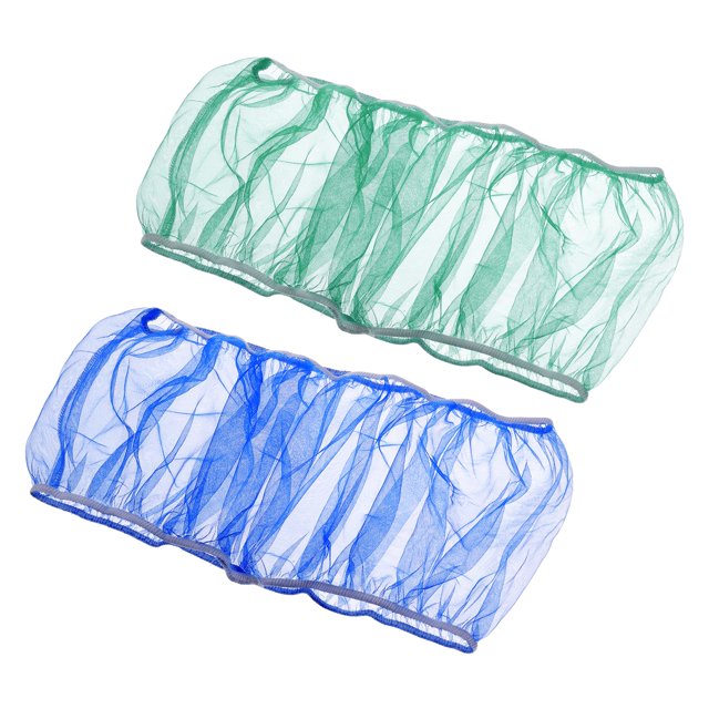 Unique Bargains 33x8' Adjustable Bird Cage Net Cover Feather Catcher Guard Airy Mesh Skirt, Green Blue, 1Set