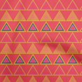 thumbnail image 1 of oneOone Silk Tabby Red Fabric Geometric Craft Projects Decor Fabric Printed By The Yard 42 Inch Wide, 1 of 4