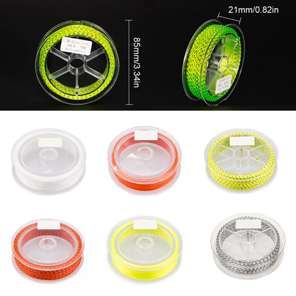 Préparation de Ligne de Pêche à la Mouche Extérieur 8 Brins Dos Flexible Corde Volante pour Poisson Outil de Poche Rangement d'Eau Douce Ligne de Pêche Blanche 20 Lb