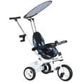 thumbnail image 1 of Qaba 6 in 1 Kids Tricycle with Removable Handlebar and Canopy, Blue, 1 of 10