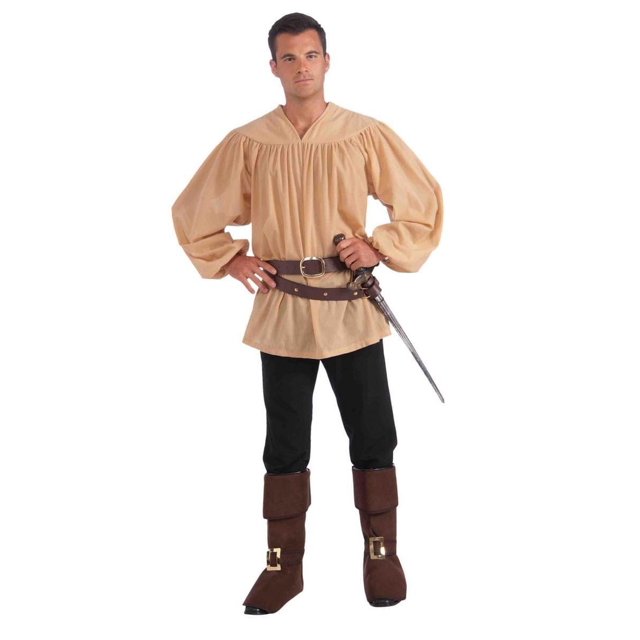 Beige Medieval Man Adult Costume Shirt One Size Fits Most