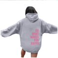 thumbnail image 5 of RKSTN Sweat à Capuche pour Femmes Imprimé Lettre Ample Décontracté Mode Sweat à Capuche Manches Longues, Tenues d'Automne, 5 of 5