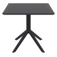 thumbnail image 2 of Siesta ISP106-BLA Table Carrée Ciel de 31 Po Noir, 2 of 6