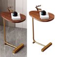 thumbnail image 1 of Couch Side Tables That Slide Under, Snack Side Tables C Shaped End Table For Couch C Shaped Side Table Wood Grain Small Bedside Tables For Sofa, Hotel, Living Room,, 1 of 7