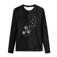 thumbnail image 4 of Pisexur Hauts pour Femmes Mode d'Automne T-Shirt à Imprimé Graphique Amusant Col Rond Manches Longues Chemises pour Femmes Chic Décontracté Hauts de Sortie Confort Polyvalent Blouses Légères, 4 of 5