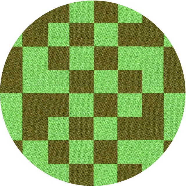 Ahgly Company Tapis d'Intérieur Ronds de Style Transitionnel Lavables à la Machine, Brun Chêne, 6 Pieds Rond